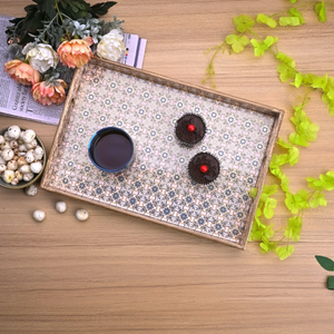 ชุดถาดเสิร์ฟลายดอกไม้สไตล์ชาติพันธุ์ 3 ชิ้น ของตกแต่งบ้านสไตล์โมเดิร์นและถาดเสิร์ฟ ขายส่งราคาดีที่สุด - Product Image 2