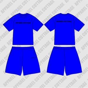 Conjunto de traje de Jogger de dos piezas Unisex de algodón 100% con camiseta cortavientos y pantalones cortos de secado rápido bordado transpirable logotipo personalizado - Product Image 1