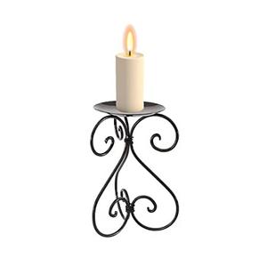 Bougeoir fantaisie de couleur noire en fer Deign Taille et forme personnalisées Bougeoir à prix raisonnable Bougeoir - Product Image 2
