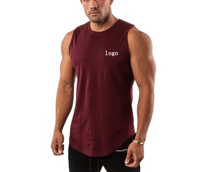 Camiseta sin Mangas Promocional al por Mayor, Personalizada, Camiseta sin Mangas para Hombre, Camiseta sin Mangas con Corte Profundo para Gimnasio, para Hombre y Mujer - Product Image 1
