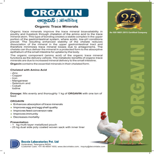 Orgavin Organique Trace Minéraux Additif Alimentaire pour Volaille Booster Immunitaire Anti-Stress Supplément Vitaminé à Haute Absorption pour Poulets - Product Image 3