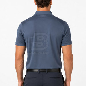 Polo homme style moderne, tissu lisse, coupe décontractée, respirant, en vente - Product Image 3
