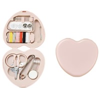 Kit d'accessoires de couture portable en plastique pour la maison, avec sac de rangement pour fil et aiguilles, outils de réparation DIY