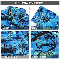 Chemise hawaïenne pour homme avec poche boutonnée tropicale manches courtes infroissable chemise Aloha plage piscine vacances chemises pour homme