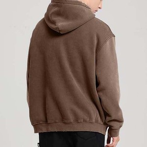 100% Cotton OEM Design Streetwear Heavy Washed <b>Grey</b> Pullover <b>Hoodie</b> Acid Wash Oversized <b>Men's</b> Wholesale Cheep Price Basics - Product Image 4