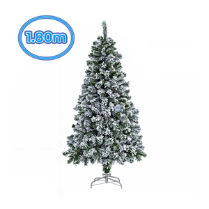Albero di Natale Artificiale Verde Innevato di Alta Qualità con Base in Metallo, 1,50m 1,80m 2,10m, per Decorazioni Interne ed Esterne - Product Image 4