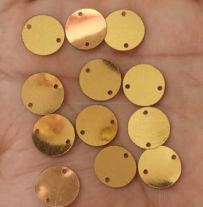 Bijoux de charme en forme de pièce de monnaie en laiton plaqué or grande usine pour la fabrication de bijoux - Product Image 2