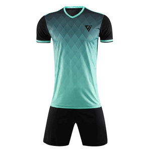 2025 Men Adult Soccer Jersey Short Sleeve Uniform Set 100% Polyester Breathable Quick Dry Customized Colors Wholesale Good Price - Product Image 1