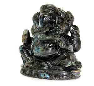 ของตกแต่งบ้านรูปปั้นพระพิฆเนศลาบราดอไรต์ธรรมชาติทำมือรูปปั้นควอตซ์คริสตัลทำด้วยมือ2022ทุกขนาด - Product Image 5