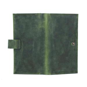 Portefeuille de luxe personnalisé pour homme en cuir véritable marron mince porte-cartes de crédit Long sac à main de luxe ouvert RFID à deux volets pour homme portefeuilles - Product Image 6