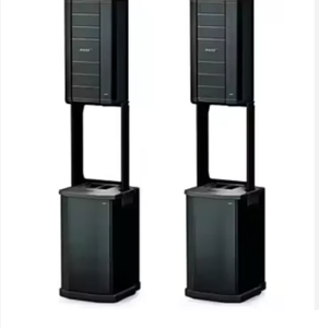 Black Tower Speaker <b>System</b> With Subwoofer Base Dual Unit Audio Equipment <b>for</b> <b>Home</b> and Office - Product Image 2