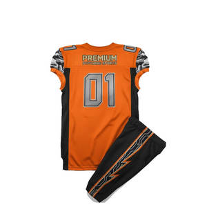 Ensemble d'uniformes de football américain personnalisés par sublimation, maillot et short pour jeunes et adultes, commande en gros pour équipe - Product Image 6