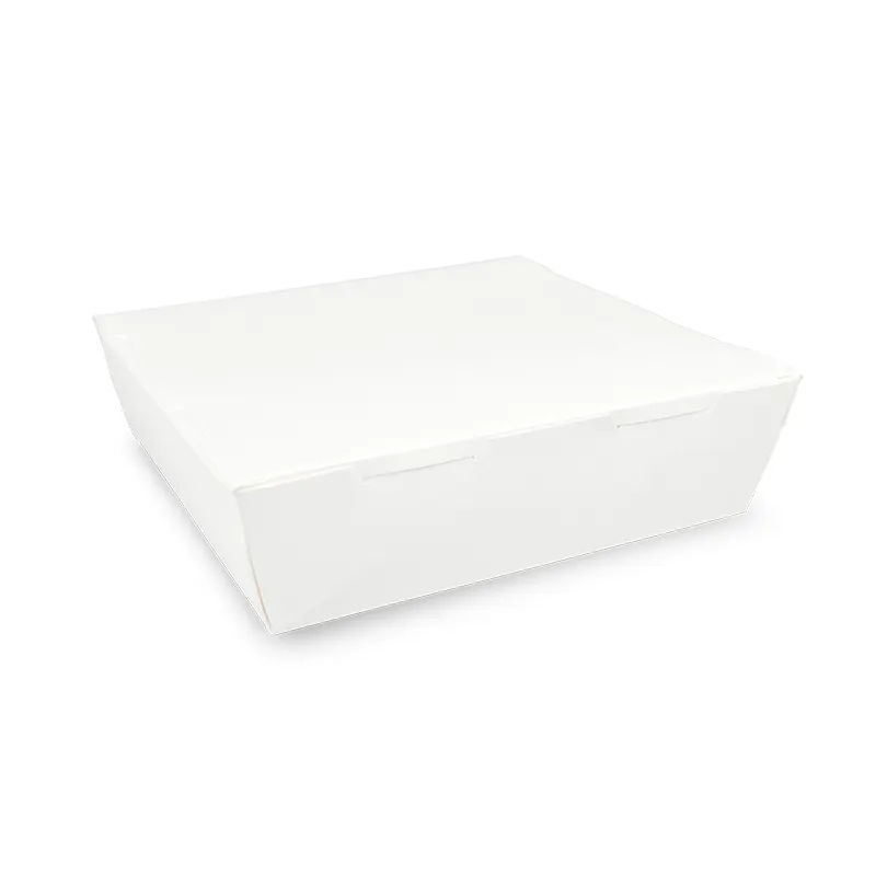 High Quality Paper Lunch Box with XXL Size and White Color Oil-proof and PE Coating Enables To Contain Any Foods