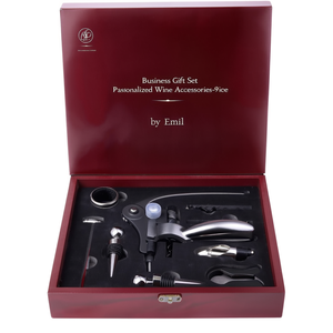 Set Regalo Aziendale Personalizzato di Accessori per Vino - 9 Pezzi di Emil - Product Image 3
