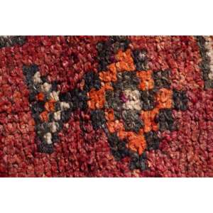 Turkish 2.5x10.2 ft Rug, <b>Runner</b> Vintage Rug, <b>Red</b> Solid Wool Rug - Product Image 5