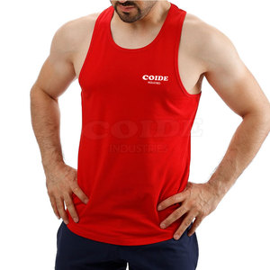 Camiseta sin mangas de alta calidad hecha de poliéster y algodón para hombre, ropa deportiva, camiseta sin mangas de secado rápido para hombre - Product Image 1