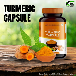 Certificado GMP 100% Extracto de cúrcuma salvaje puro Cápsulas de vitamina Salud a base de hierbas naturales Grado alimenticio Nutrición diaria Bienestar Plástico - Product Image 2