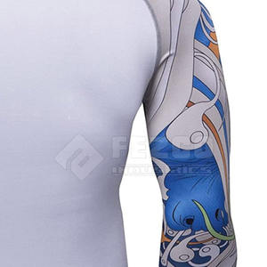 Nouveau style unisexe Rash Guard meilleure vente respirant Spandex/Polyester manches complètes Logo personnalisé Concevez votre propre position avant - Product Image 4