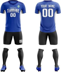 Uniforme de fútbol juvenil de alta calidad Patrón de lunares 3D Jersey que absorbe la humedad Pantalones cortos Tamaño 2-12Y Cuello en V Transpirable para niños - Product Image 3