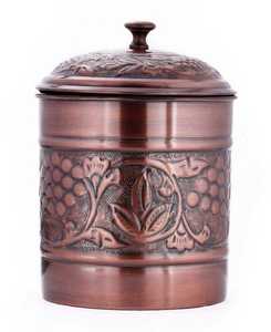 Tarro de almacenamiento de cobre antiguo con diseño de logotipo en relieve Contenedor de condimentos de cubierta nueva clásica y tarro de especias - Product Image 6