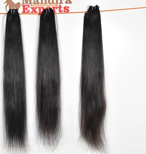 100% cuticule alignée traitement chimique aucun faisceau naturel vierge noir couleur droite sud indien extensions de cheveux humains - Product Image 2