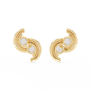 Pendientes Brillantes de Oro de 18K con Diamante Cultivado en Laboratorio, Pendientes de Diamantes Premium - Product Image 2