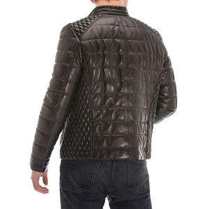 2024 hommes haute qualité Biker Style veste en cuir à capuche col montant coupe-vent poche nouveau Design hiver saison en gros - Product Image 4
