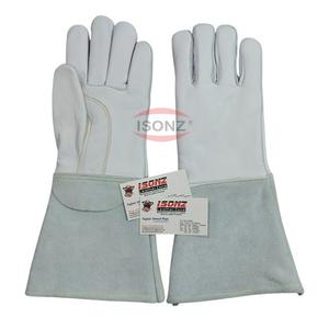 ISONZ TIG Argon Gants De Soudage En Gros Gants En Cuir De Vachette Sécurité Résistant À La Chaleur Anti-Coupure Anti-Impact Caractéristiques pour La Main - Product Image 4