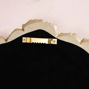 Antique Brass Metallic Monstera <b>Leaf</b> <b>Wall</b> Mirror Customized Packing High Quality Glass for Modern Home <b>Decor</b> - Product Image 6