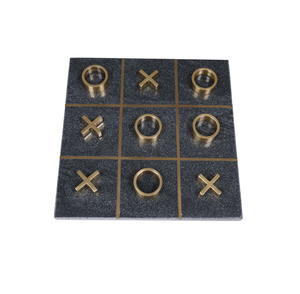 บอร์ดเกมหินอ่อน Tic Tac TAC TAC TAC DOE ทำจากทองเหลือง X และ0ชิ้นของขวัญเทศกาลคริสต์มาส - Product Image 2