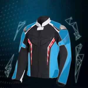 Veste de sécurité en cuir unisexe pour moto, coupe-vent, imprimée pour la conduite - Product Image 2