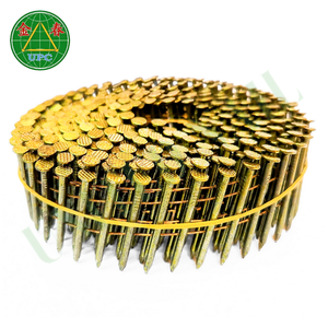 1-3/4 "clous à bobine à tige lisse revêtement jaune pour l'utilisation de pistolet à clous pneumatique de palette avec des prix de gros de l'usine du Vietnam - Product Image 1