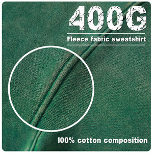 เสื้อฮู้ดซิปโอเวอร์ไซส์คุณภาพสูง แขนยาว สไตล์สปอร์ต แฟชั่นฤดูใบไม้ร่วงและฤดูหนาว ปักลาย ล้างหิน - Product Image 3