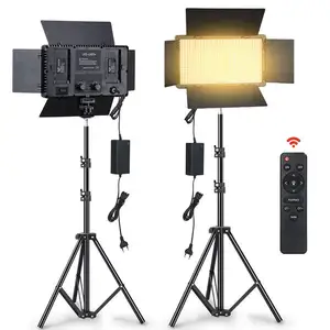 Luz de video para cámara LED-600 Lámpara Iluminación de audio y video profesional Panel portátil Luz de video en vivo