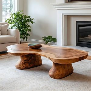 Table basse en bois massif pour une utilisation à domicile sur le long terme, offrant une surface stable et un style élégant pour le salon - Product Image 4