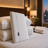 Oreiller ergonomique à mémoire de forme à 3 couches, design ondulé personnalisable, transport sous vide, vente en gros