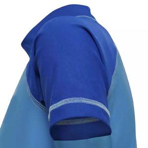 OEM hombres de alta calidad 100% poliéster manga corta Rash Guard bicolor gimnasio Fitness ropa deportiva 65/35 poliéster algodón al por mayor - Product Image 3