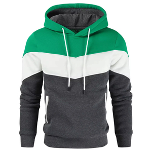 Sweats à capuche de mode pour hommes automne hiver décontracté couleur unie pull sweat épais coton chaud haut fait brodé - Product Image 1