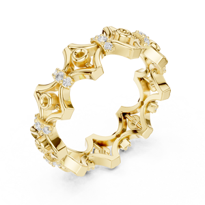 Bague en or avec perles 14K pour dames - Product Image 6