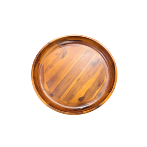 Oversize Wooden Bowl <b>Tray</b> Set for Everyday & Special Occasions <b>Warm</b> Ambiance Dinnerware Plate Dish Wedding Parties Style - Product Image 1