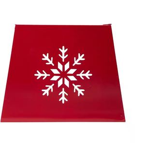 Snow flake design <b>tree</b> collar metal red Christmas decoration <b>tree</b> <b>stand</b> classy inspired decor for home new year Xmas party 2023 - Product Image 5