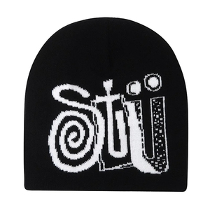 Bonnets classiques tendance et tendance pour hommes, couleur noire, poids léger, matériau souple, ensembles de 3 pièces personnalisés avec motif de lettres - Product Image 5