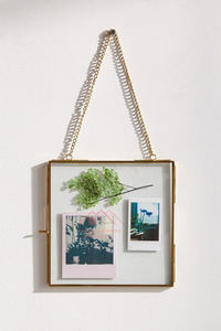 <b>Set</b> of 3 Mini Glass <b>Frames</b> Kiko Wall hanging <b>Frames</b> 3 Style Minis Brass and Glass Kiko <b>Frames</b> - Product Image 6