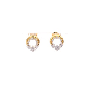 Pendientes de Oro de Moda con Diseño de Halo de Triple Flor para Mujer, Joyería Fina, Regalo de Aniversario - Product Image 1