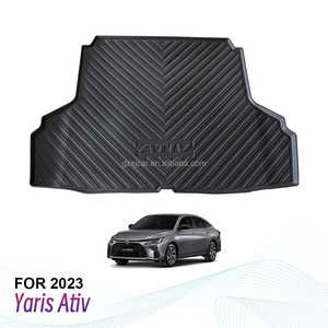 แผ่นรองท้ายรถยนต์แบบกันน้ำ 3 มิติ TPE <span class=keywords><strong>ส</strong></span>ำหรับ Toyota Yaris <span class=keywords><strong>Ativ</strong></span> ปี 2023-2026 - Product Image 1