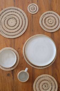 Woven Rattan Placemats Holder Set Eco-Friendly Modern Design Customizable Color Individual Stylish <b>Table</b> <b>Protection</b> for Wedding - Product Image 5