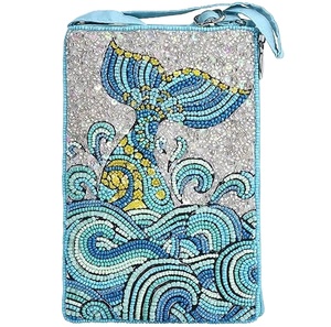 Bolsa de teléfono bordada con cuentas de semillas hecha a mano, diseño personalizado, elegante bolsa de teléfono móvil con cuentas de semillas para mujer - Product Image 2