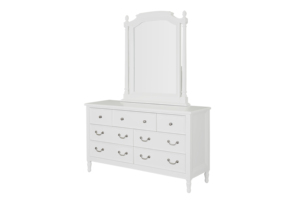 Commode Finley de marque vietnamienne avec miroir/blanc coiffeuse en bois de couleur miroir de maquillage avec tiroir moderne - Product Image 3