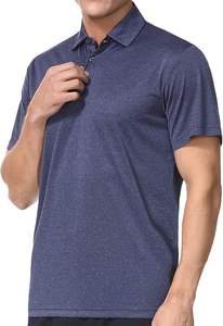 Camiseta Personalizada para Hombre, Transpirable, Suave, Elástica, Ajuste Sin Costuras, Manga Corta, Cuello Camisero, Polo de Golf - Product Image 3