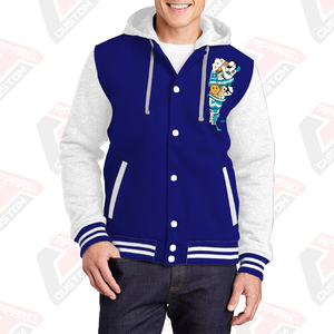 Veste universitaire élégante et chaude pour hommes avec capuche 100% coton polaire brodé Technics imprimé numérique teint uni pour l'hiver - Product Image 6